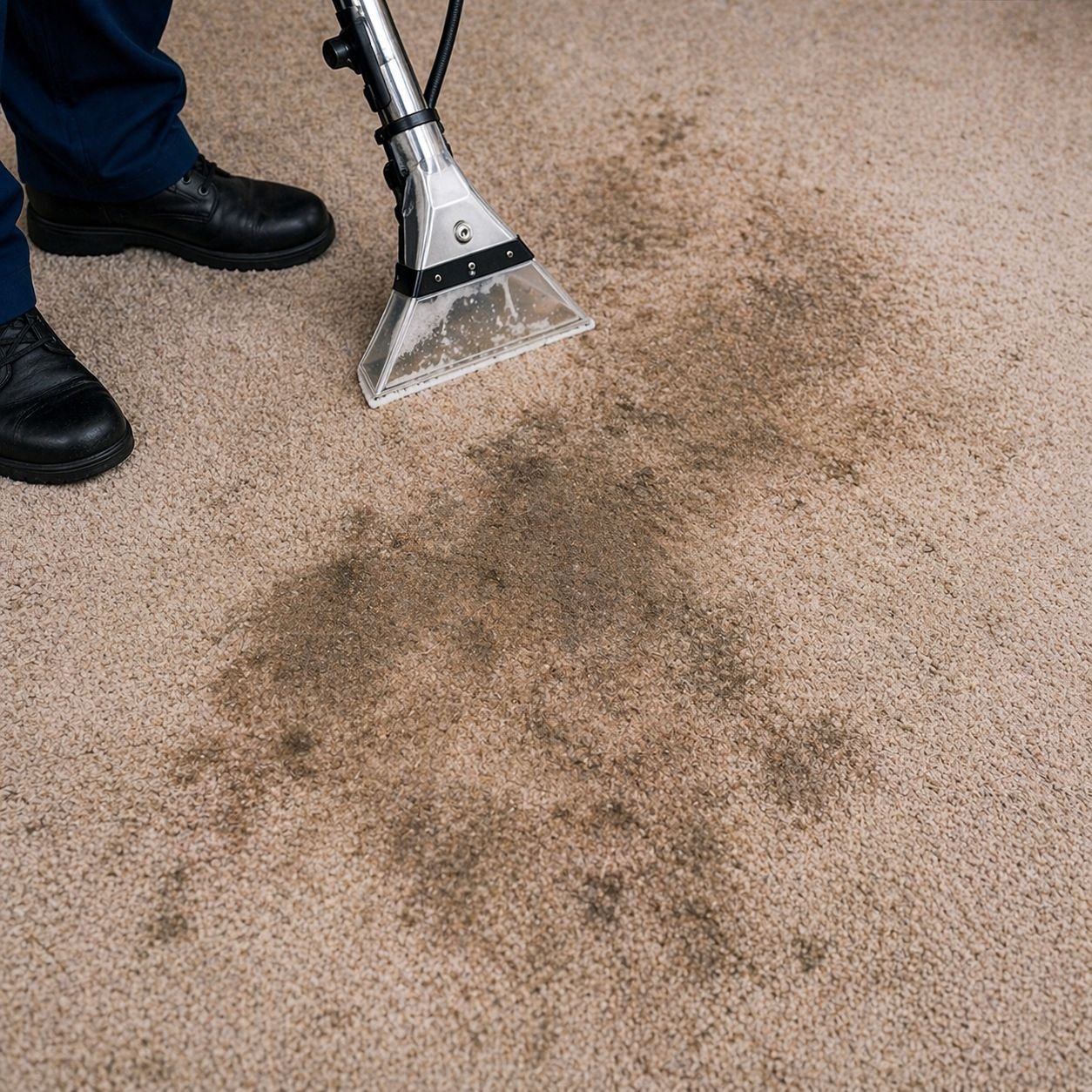 Antes – alfombra sucia